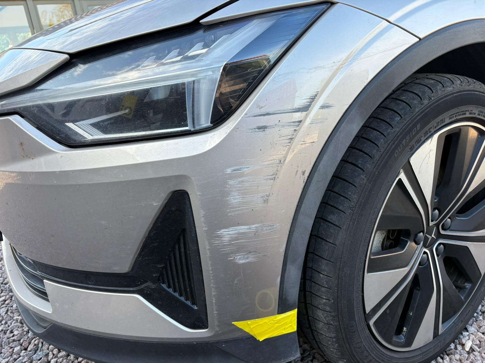 Scratch Repairs before repair at Williams Accident Repair